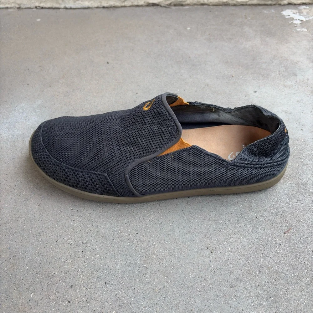 Olukai Nohea Mens 13 Blue Mesh Slip On Shoes Causal Loafers Sneakers Comfort